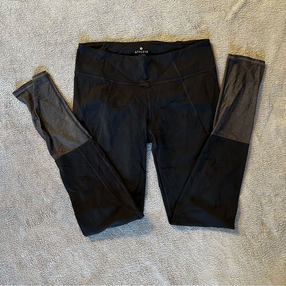 Athleta Black & Gray Leggings 🖤